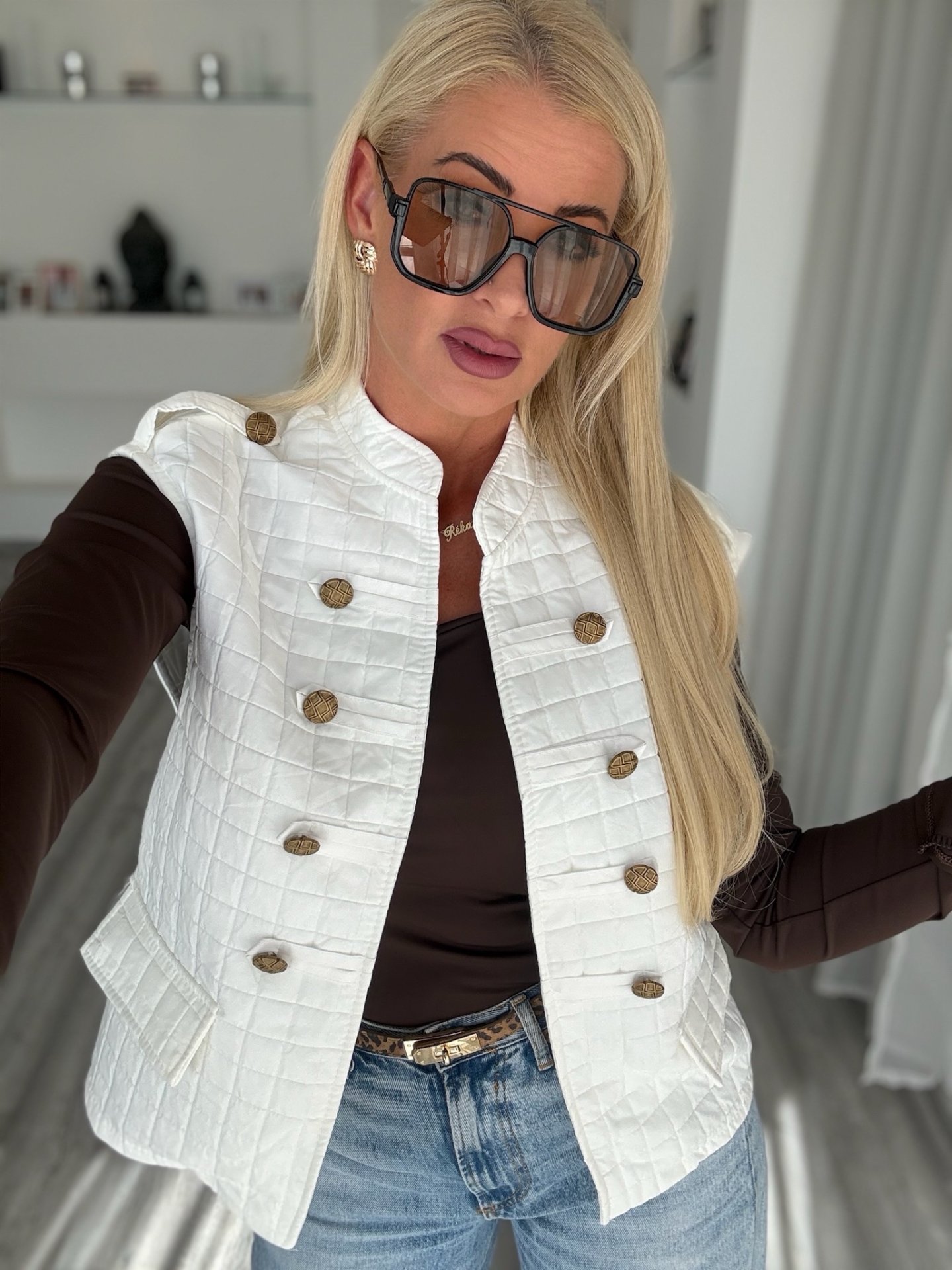 CHANELLE mellény fehér