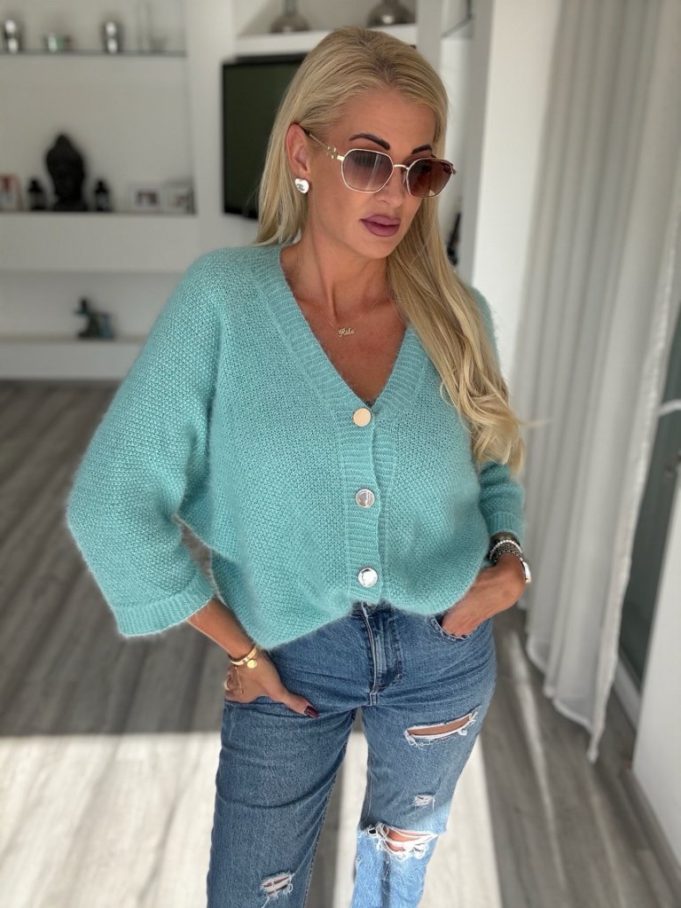 LUNELLE kardigán türkiz