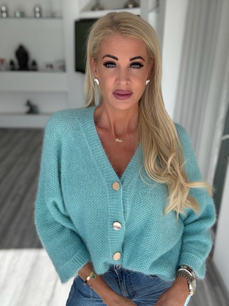 LUNELLE kardigán türkiz