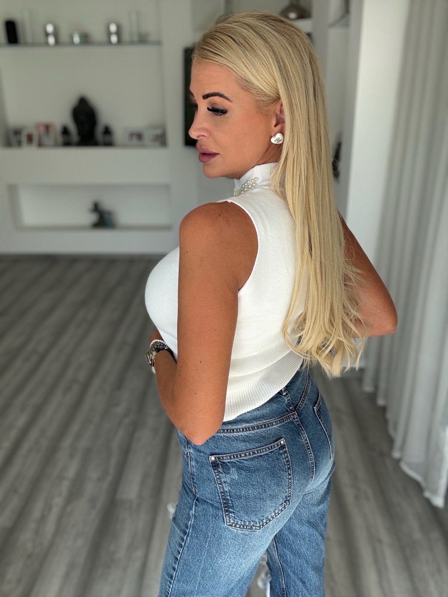 OPALINE kötött felso fehér
