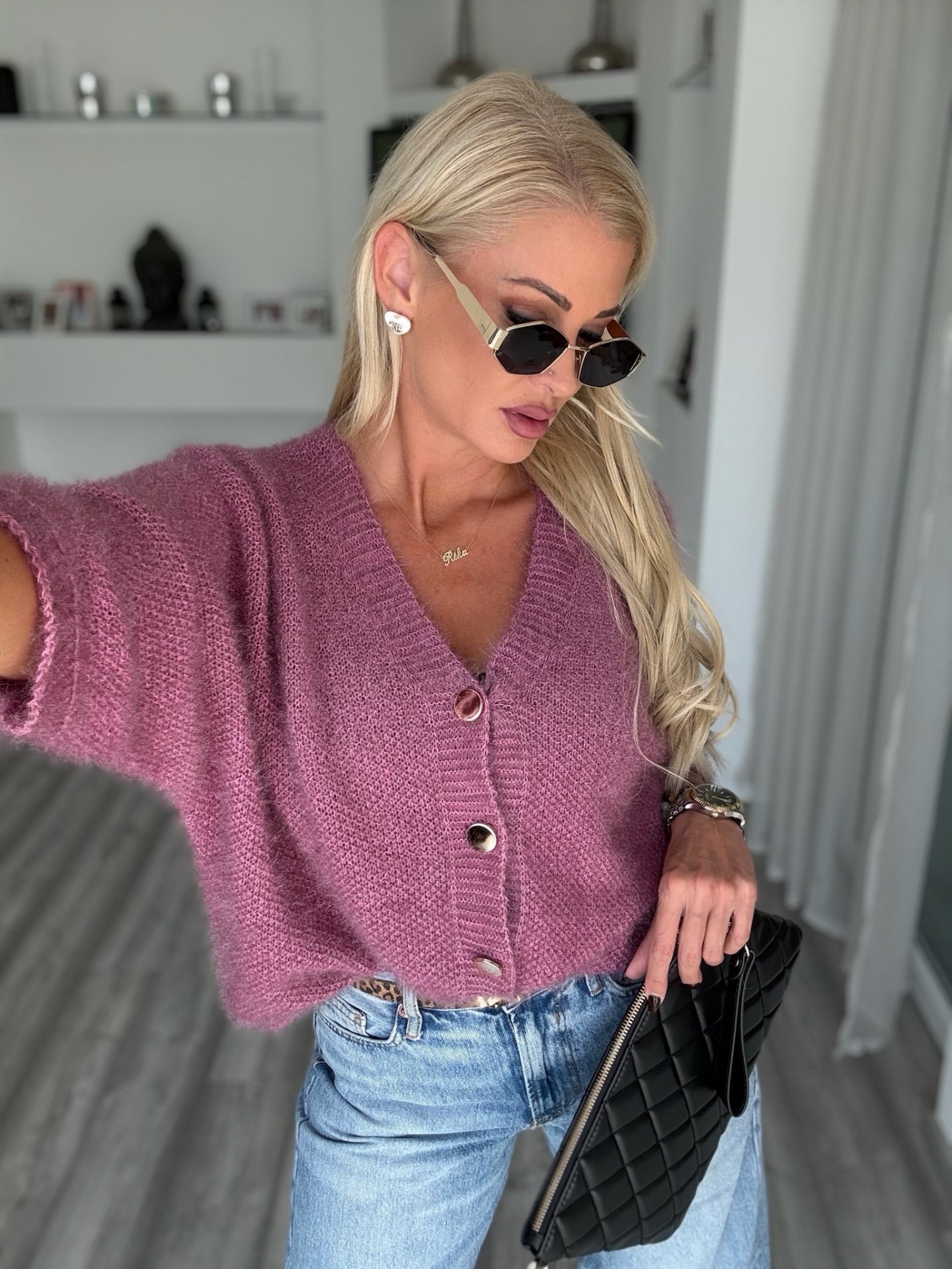 LUNELLE kardigán lila