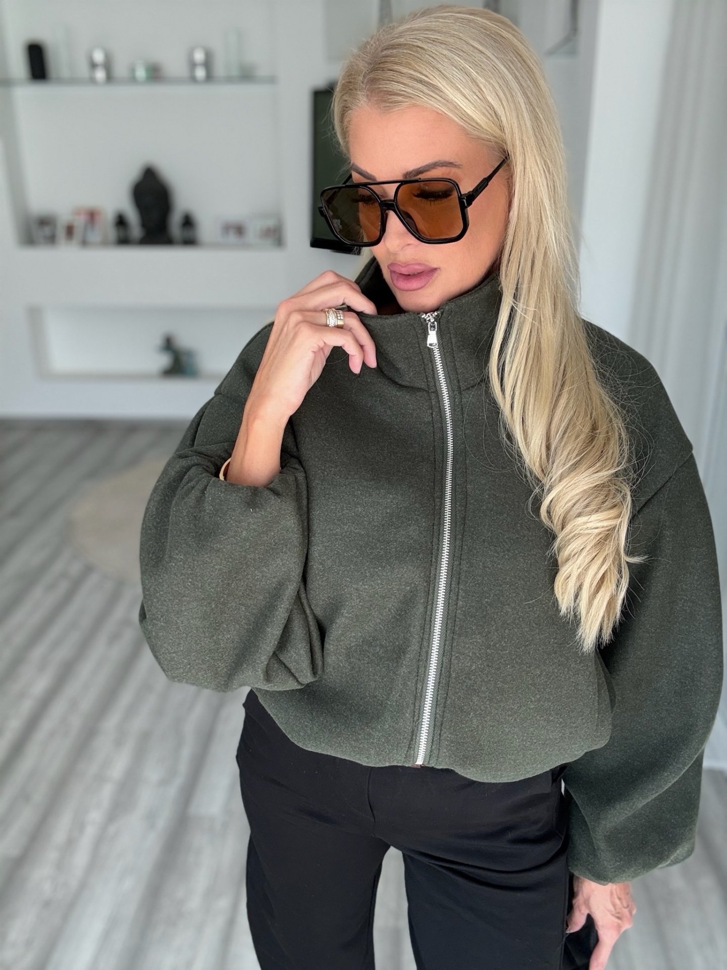 BRUNA kabát khaki