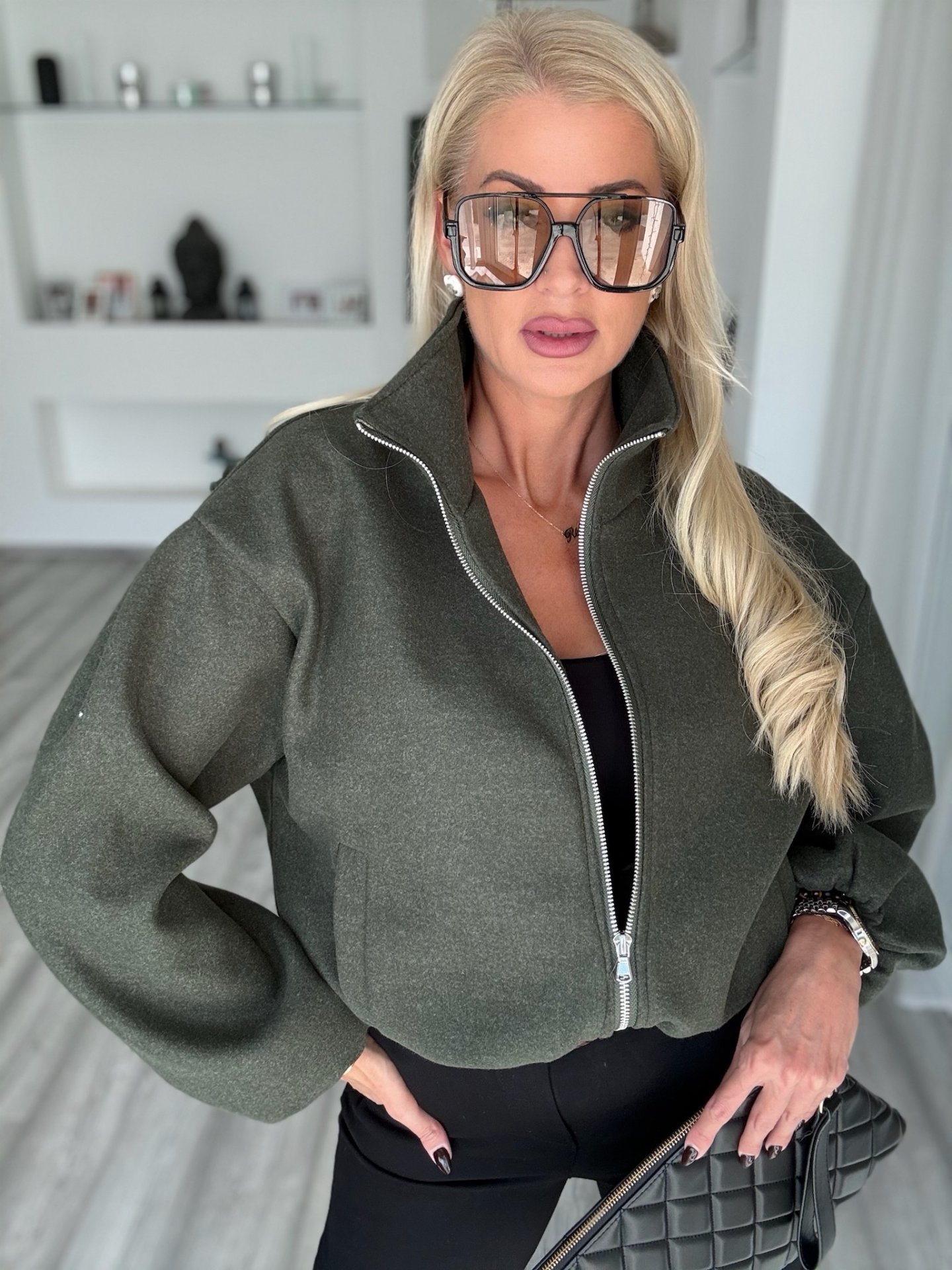 BRUNA kabát khaki