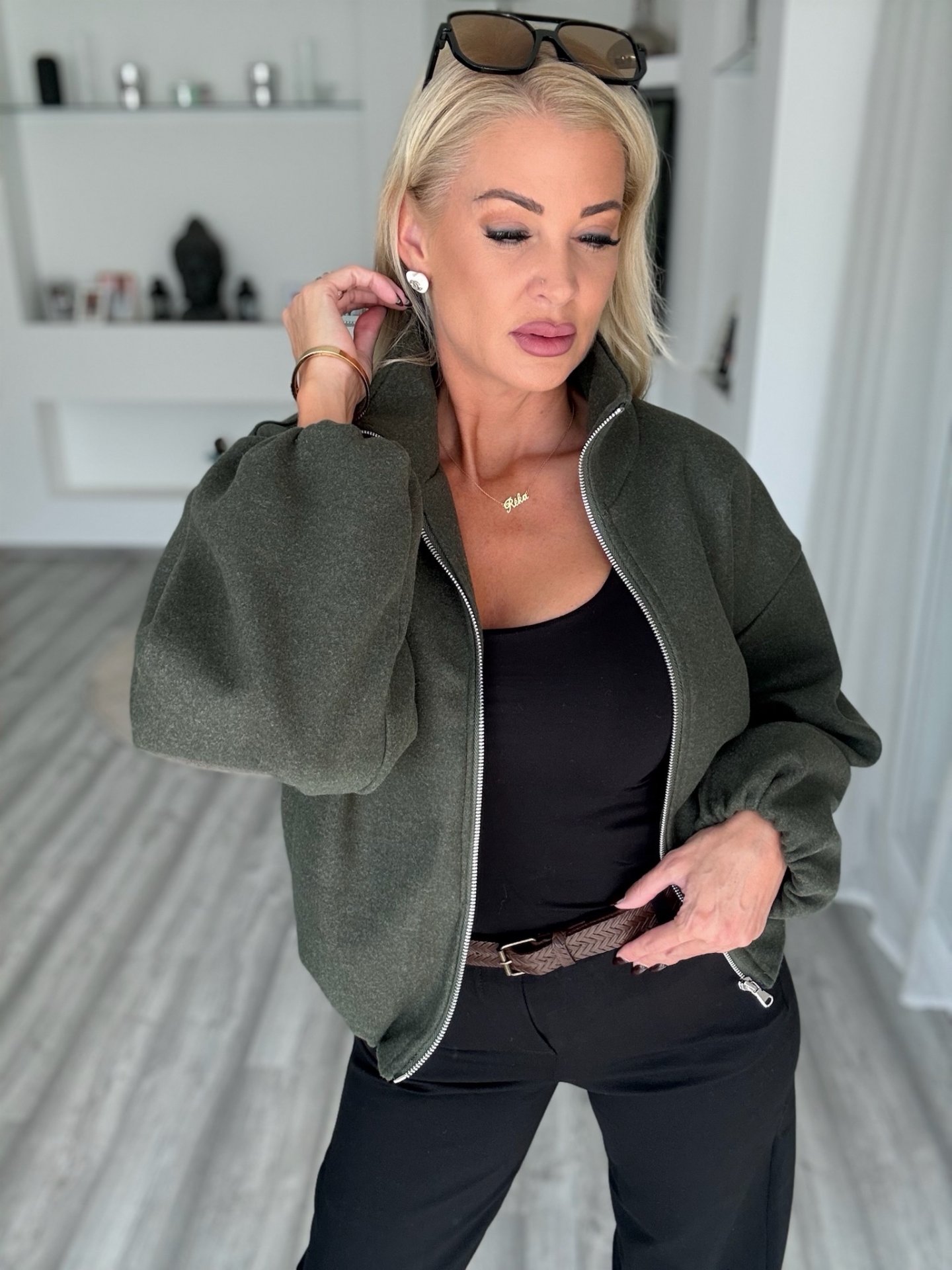 BRUNA kabát khaki