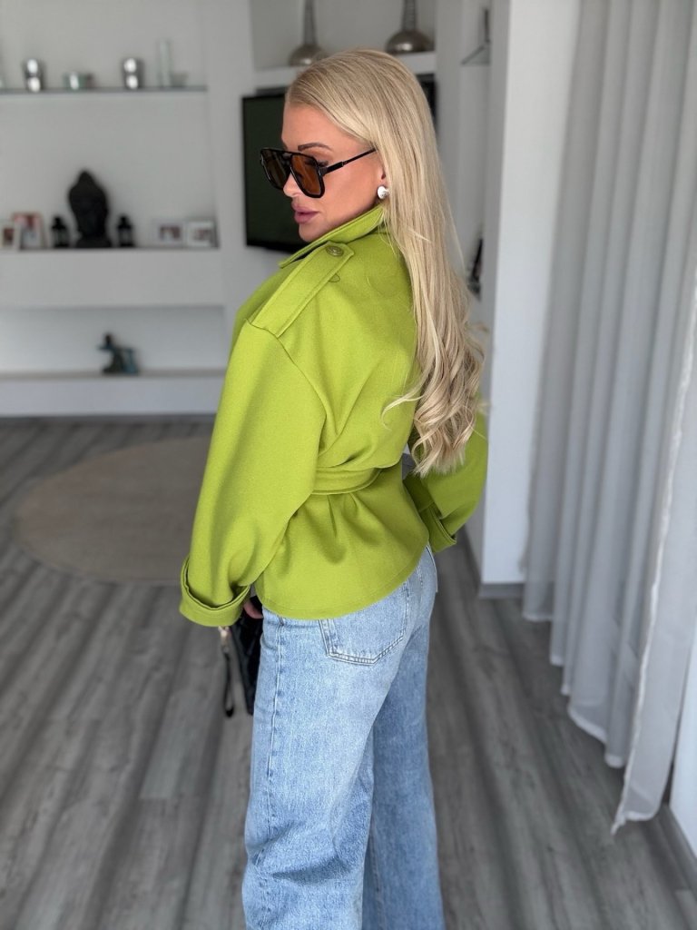 CORINNE szövetkabát pisztácia