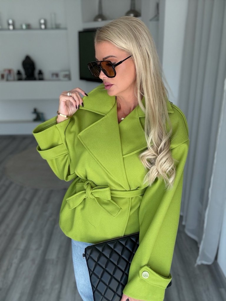 CORINNE szövetkabát pisztácia