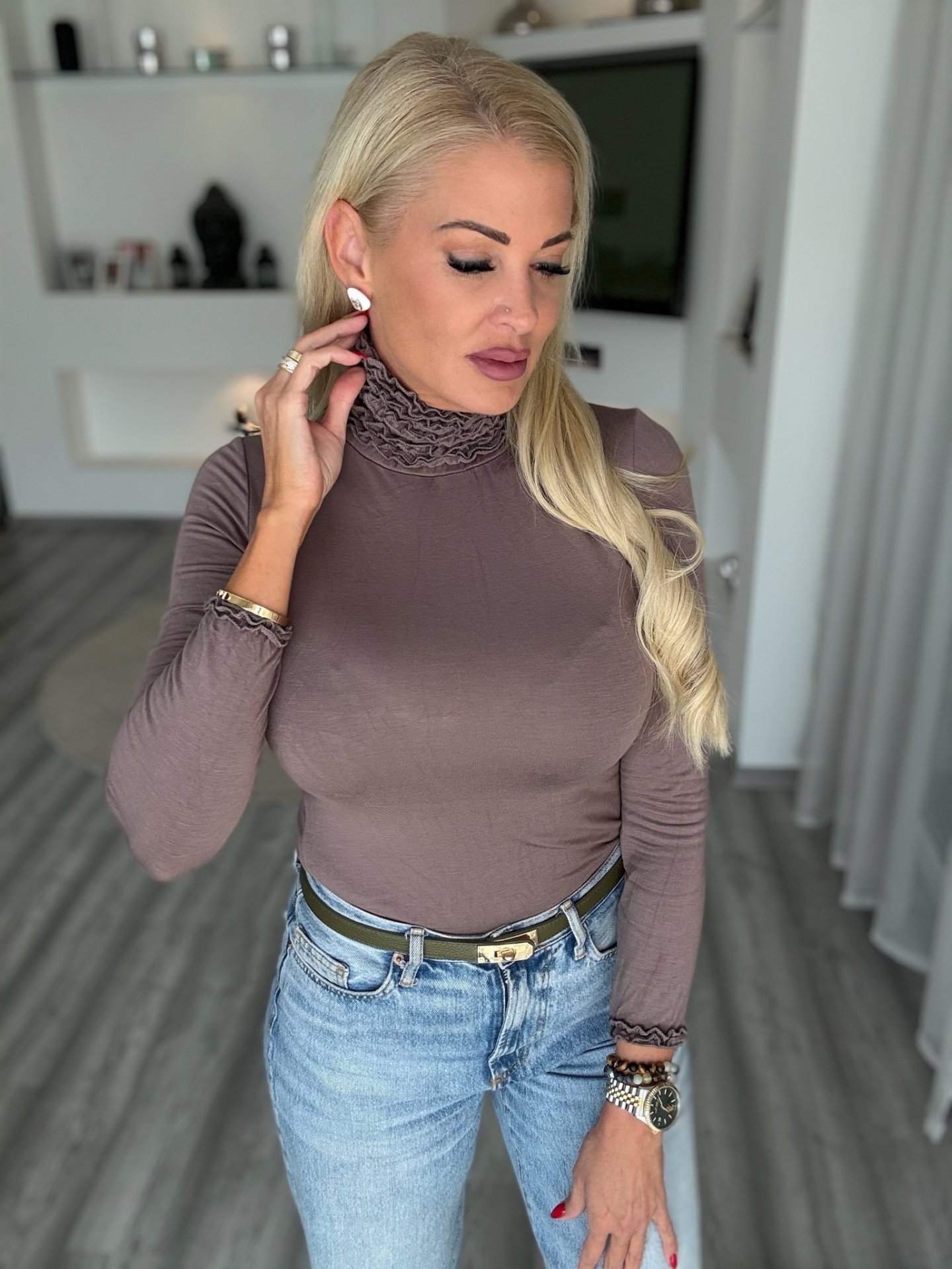 RUFFLE polar garbó taupe