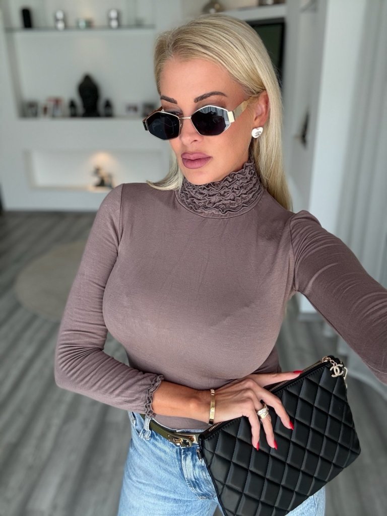 RUFFLE polar garbó taupe