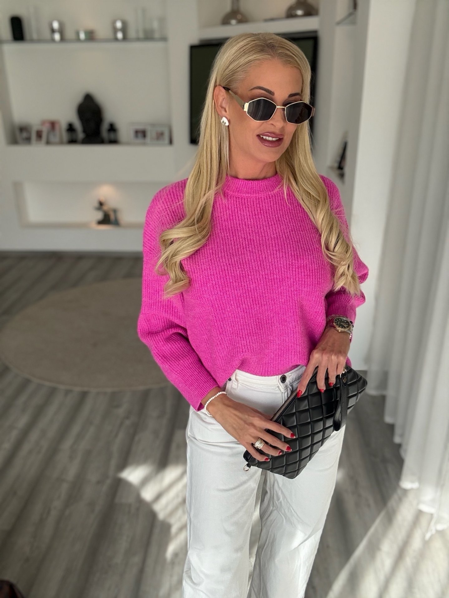 NOLA kötött pulcsi magenta